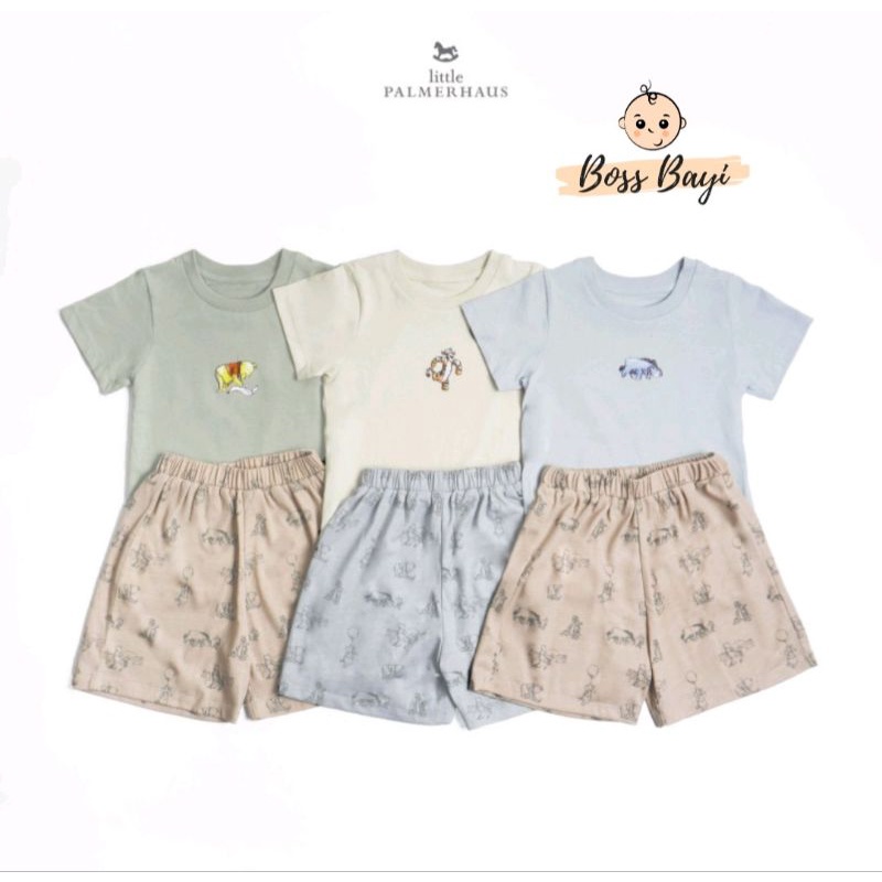 LITTLE PALMERHAUS  - Winnie The Pooh Honey Bee Set / Setelan Anak Baju dan Celana Pendek