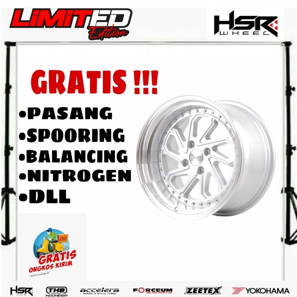 JUAL VELG MOBIL TAPAK LEBAR 8/9  PELEK MOBIL DOBO HSR R15X8-9 H4x100 ET30-25 SML
