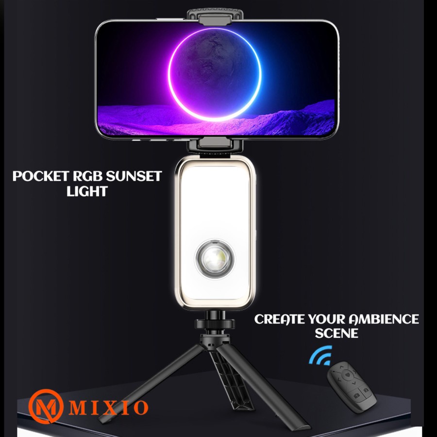 MIXIO RGB 20 Light Effect Lampu Pocket LED Vlog Video Dimmable - D31 - RGB 9K