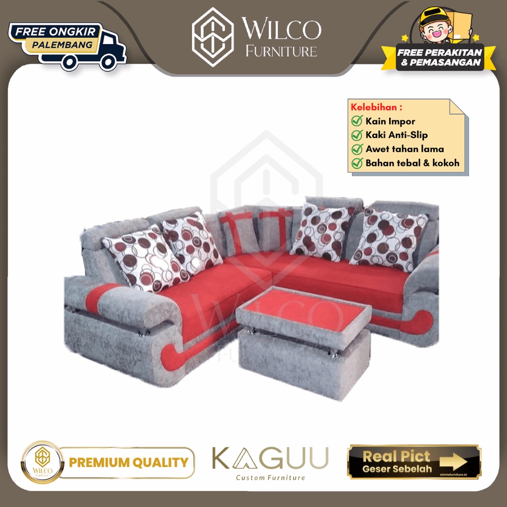 Sofa L Irene / Sofa Bludru / Sofa Minimalis / Sofa Tamu by KAGUU / Sofa Kantor