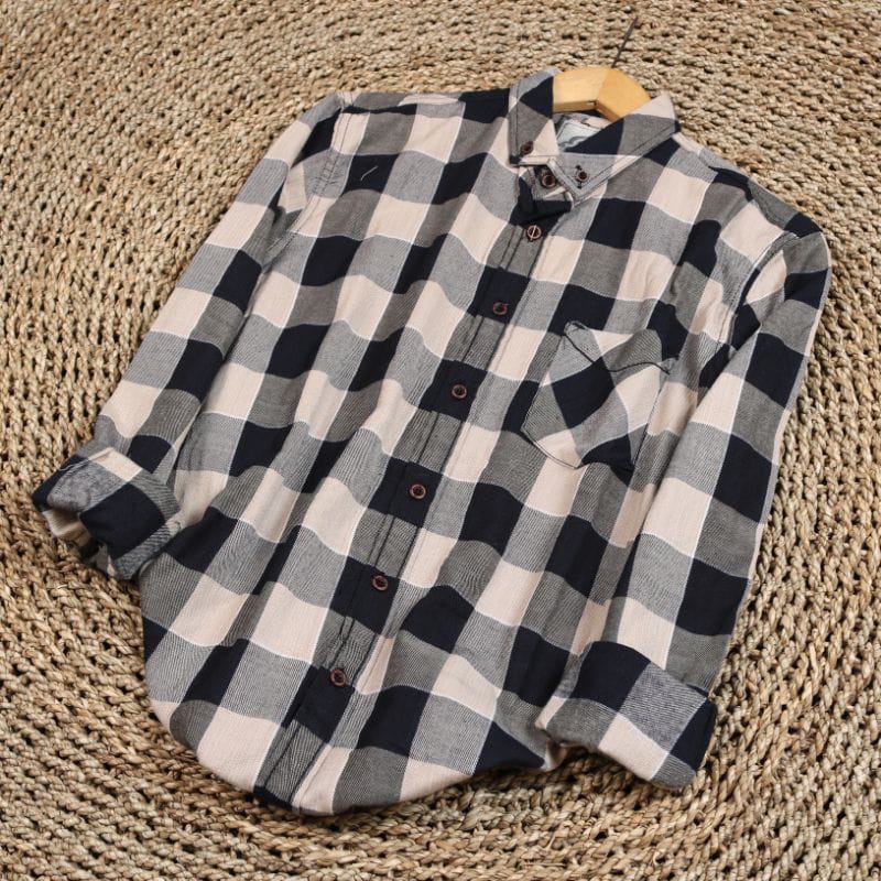 KEMEJA FLANEL LENGAN PANJANG UNISEX PREMIUM l FLANNEL HEM KOTAK KATUN JACK BROWN BRILL EIGHTY EIGHT 