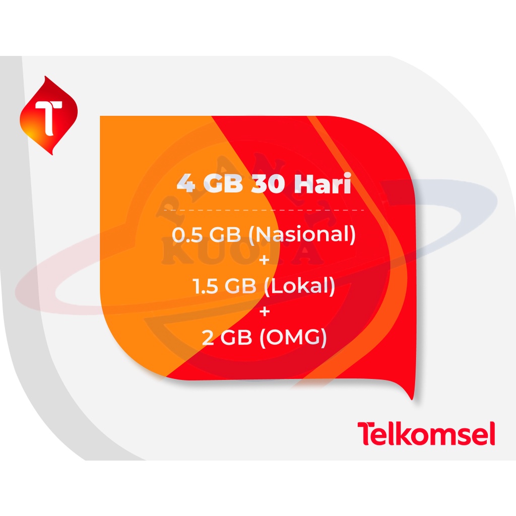 Voucher Data Telkomsel OMG 4GB 30 Hari