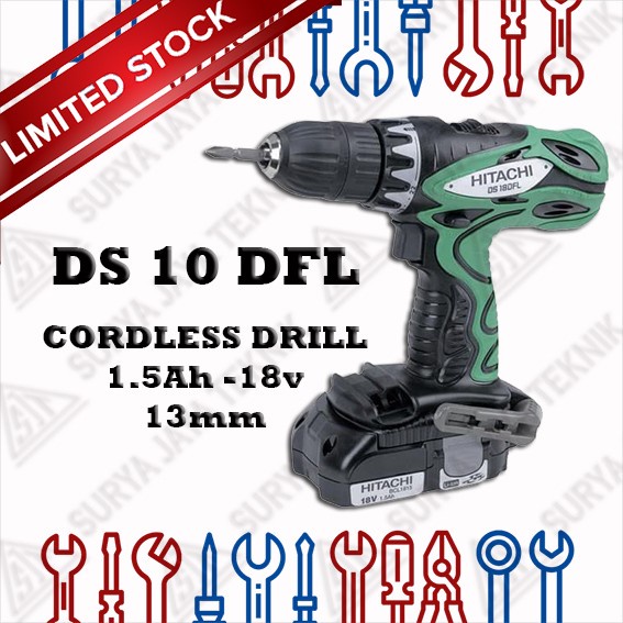HITACHI DS 10DFL CORDLESS DRILL 13mm