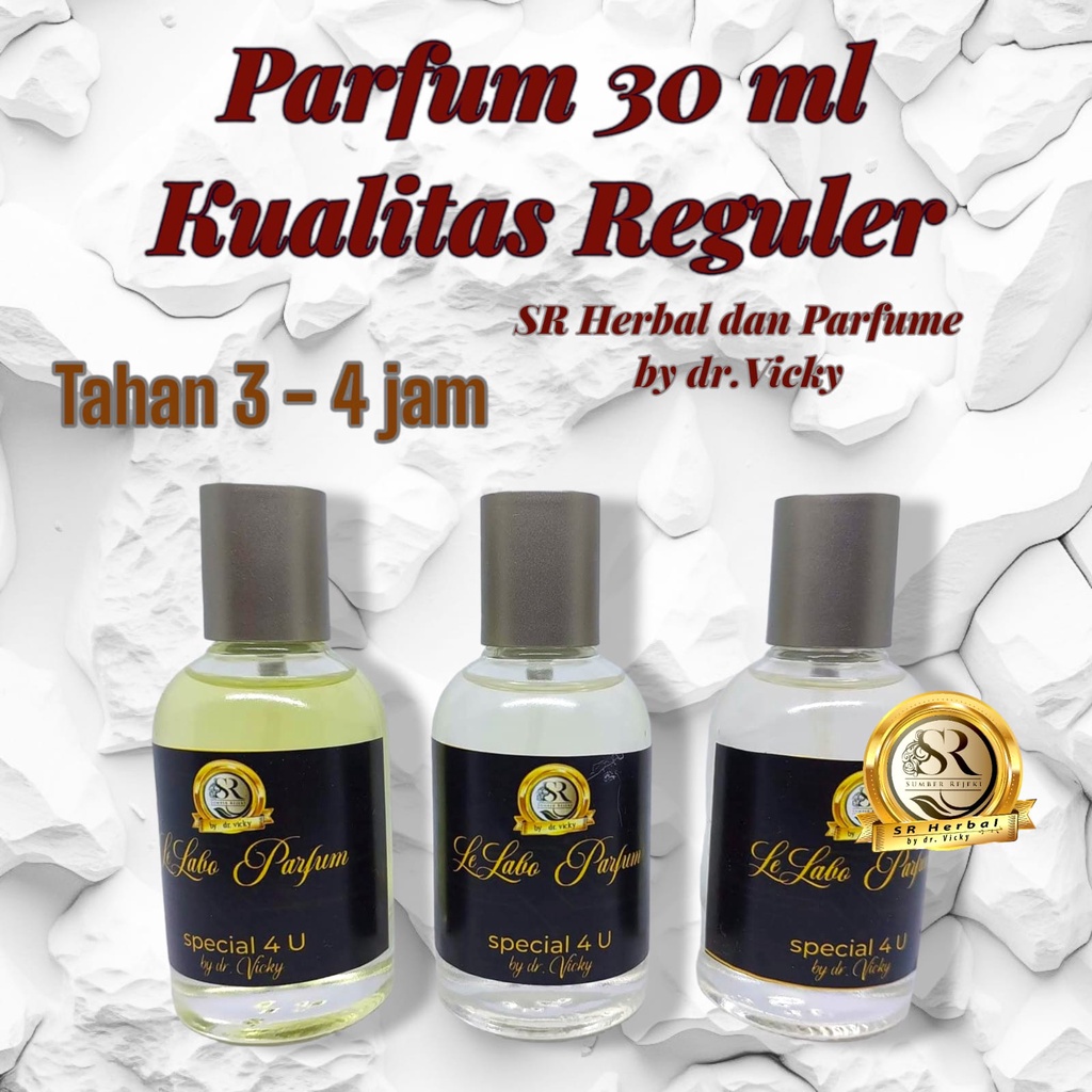 Parfum Pria Kemasan Botol Spray Ukuran 30 ml SR Herbal Dan Parfume by dr.Vicky Kualitas Reguler