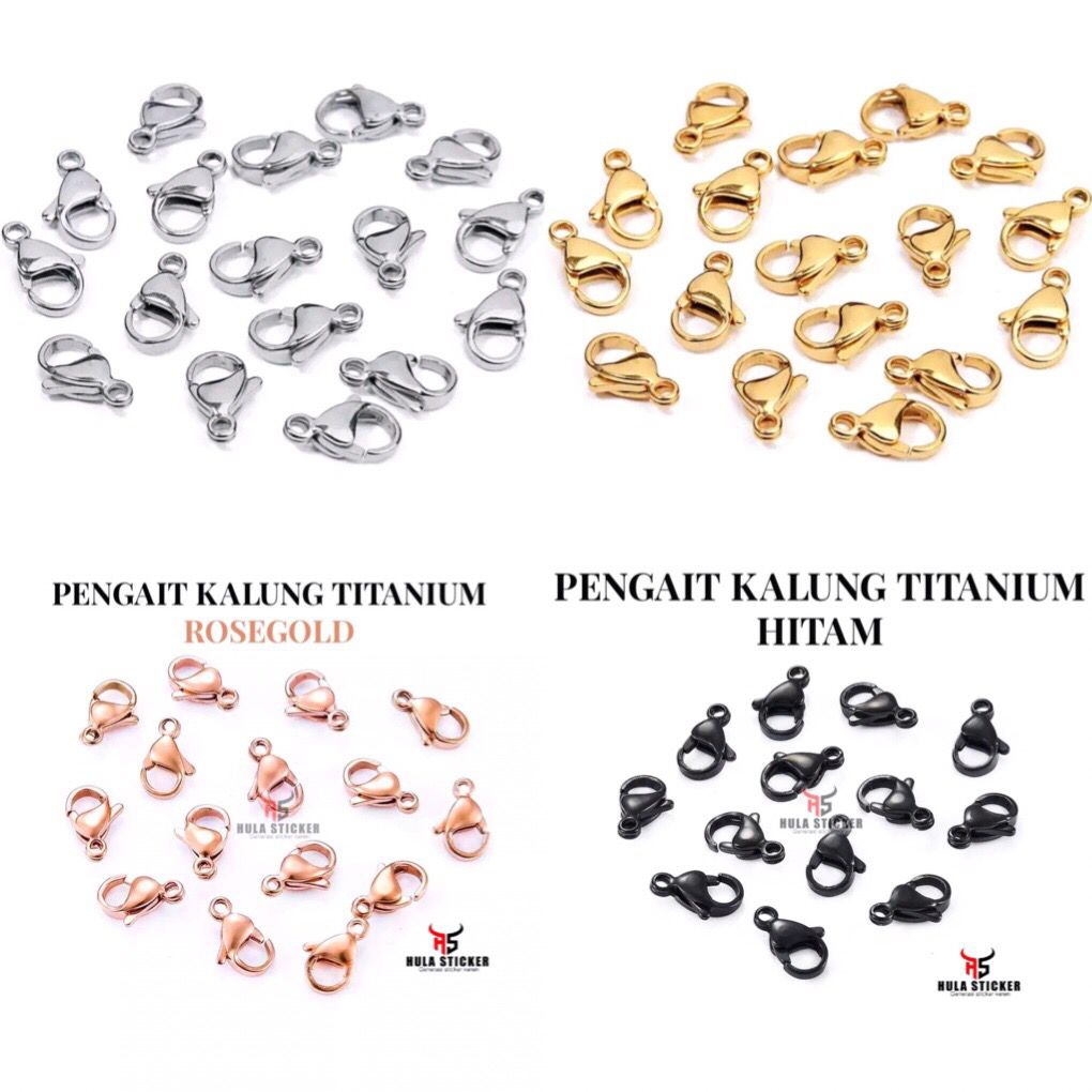 Pengait Kalung Gelang Titanium Stainless Kokot Udang Anti Karat Pengait Masker