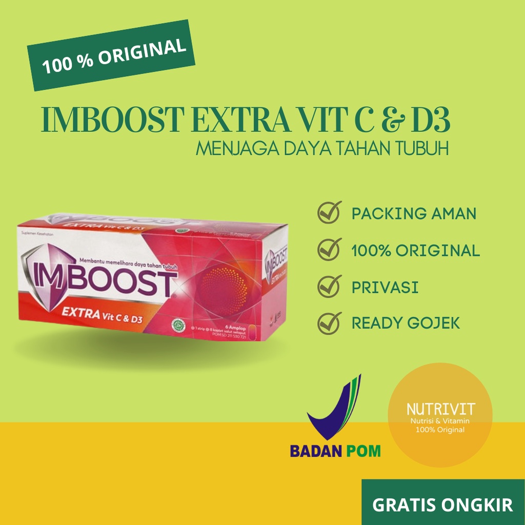 Imboost Extra Suplemen Daya Tahan Tubuh 1 Strip @8 Tablet