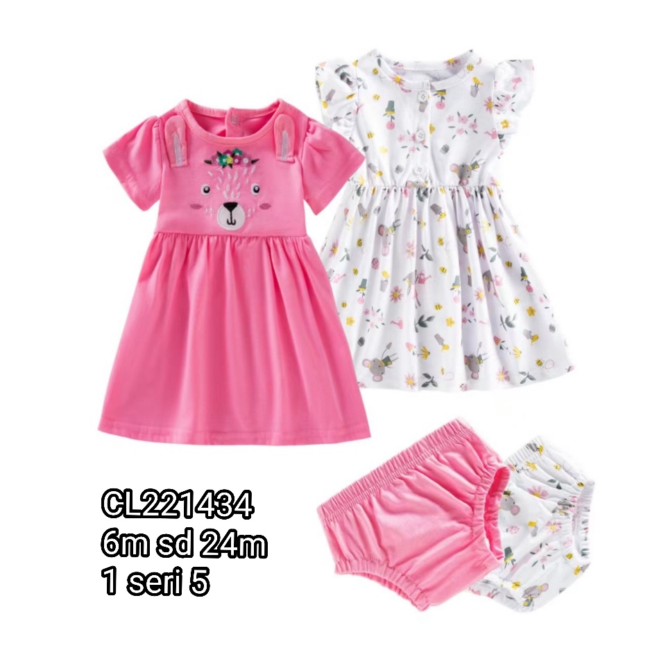 Catell Love Dress 2in1 Set | Dress Anak Perempuan