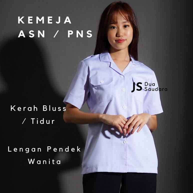MURAH KEMEJA PEMDA PUTIH KERAH BLUS-KERAH TIDUR / KEMEJA ASN / KEMEJA PNS PUTIH / KEMEJA PUTIH WANIT