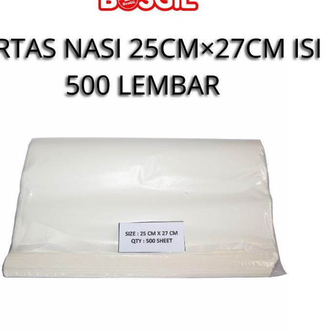 

☑ Kertas Nasi ukuran 25cmx27cm isi 500 lembar ♩