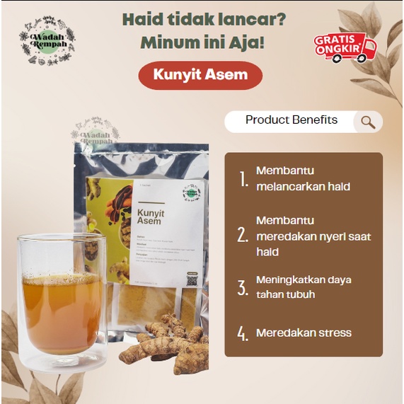 

Minuman Rempah Alami Kunyit Asem Minuman Herbal Tradisional Isi 5 Pcs Terlaris By Wadah.rempah