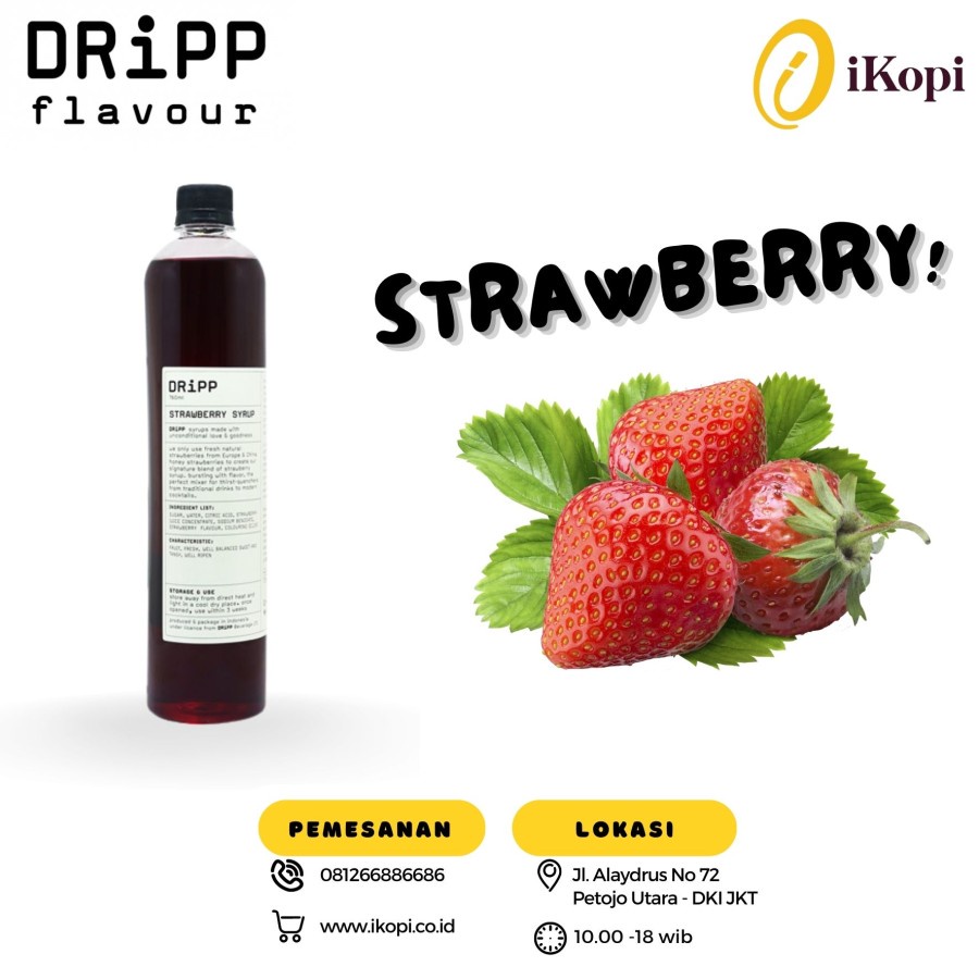 

Dripp Flavour Premium Syrup Rasa Strawberry