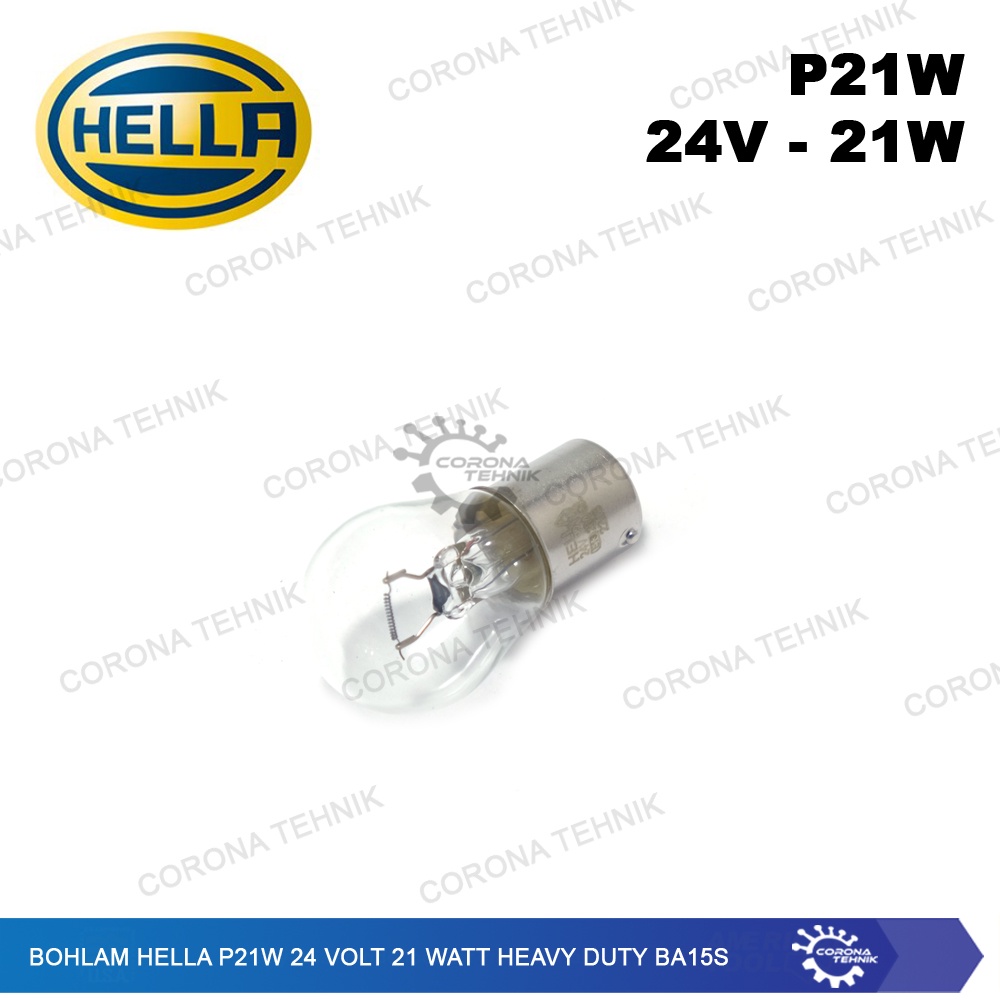 Bohlam Hella P21W 24 Volt 21 Watt Heavy Duty BA15s