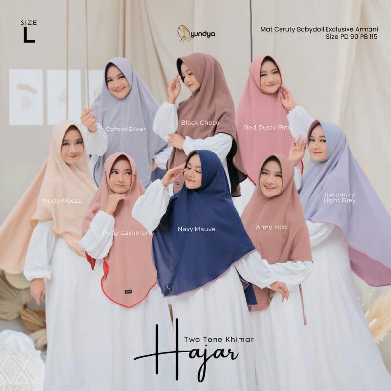 Khimar 2 Warna Bolak-balik Ori Ayundya Hijab || Jilbab Instan Kekinian  || Jilbab Instan Ceruty Baby