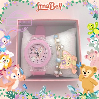 【Gift Set】Jam tangan anak Perempuan Jam tangan cute Girl jam anak tk perempuan Watch My Melody StellaLou Children Watch With Colorful Lightings Jam Budak Perempuan Murah