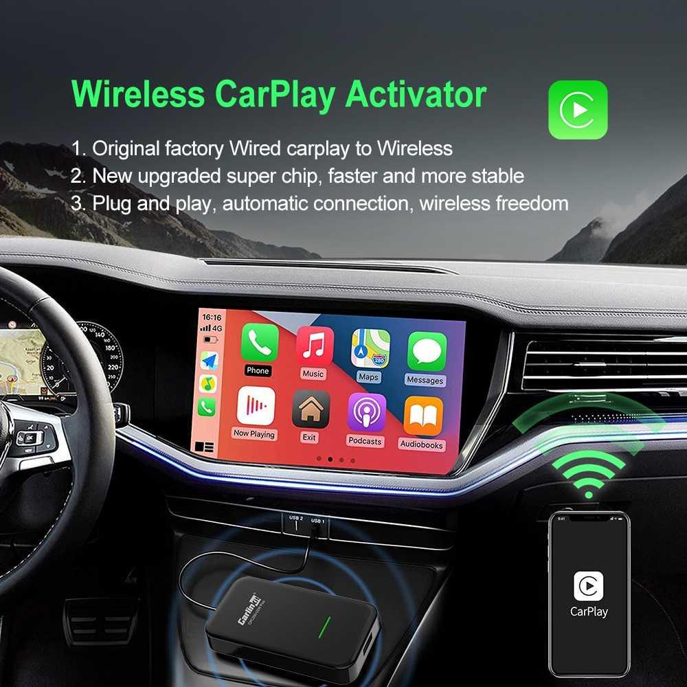 Wireless CarPlay Dongle Bluetooth Auto Connect - CPC200-CP2A - Blue