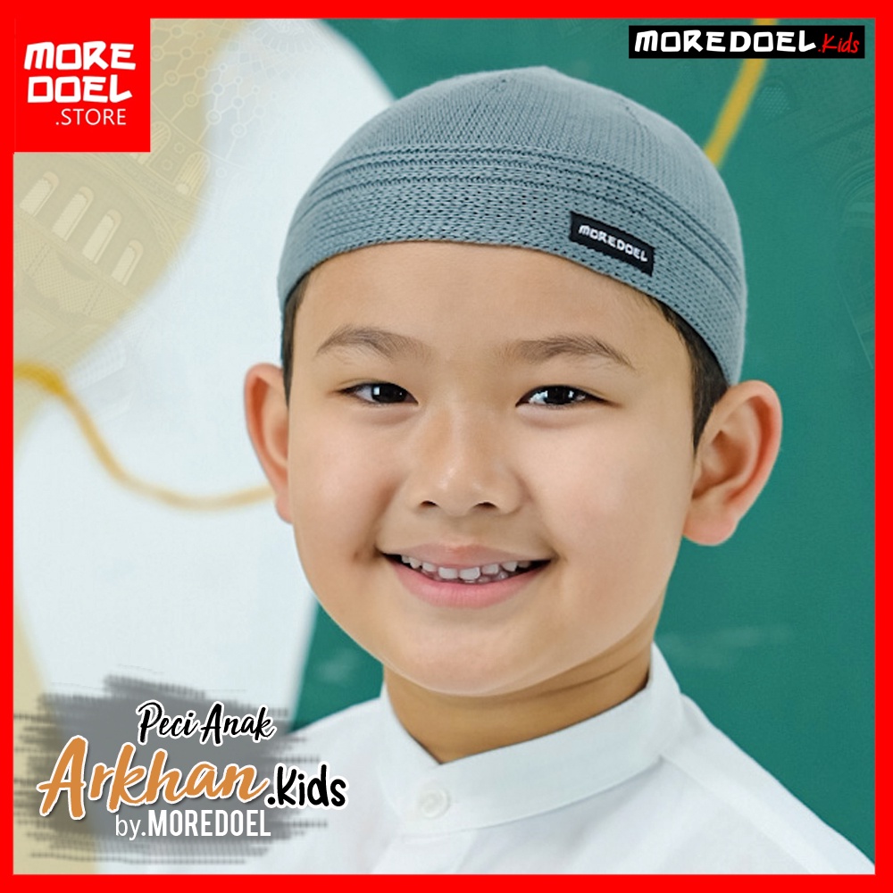 Peci Rajut Anak Arkhan By Moredoel Nyaman dipakai Shalat dan Gaya dipakai Harian