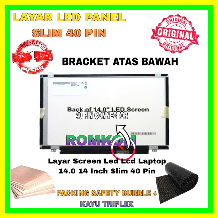 Terlaris Layar Lcd Led Laptop Asus A46 A46C A46Ca A46Cb A46 40 Pin