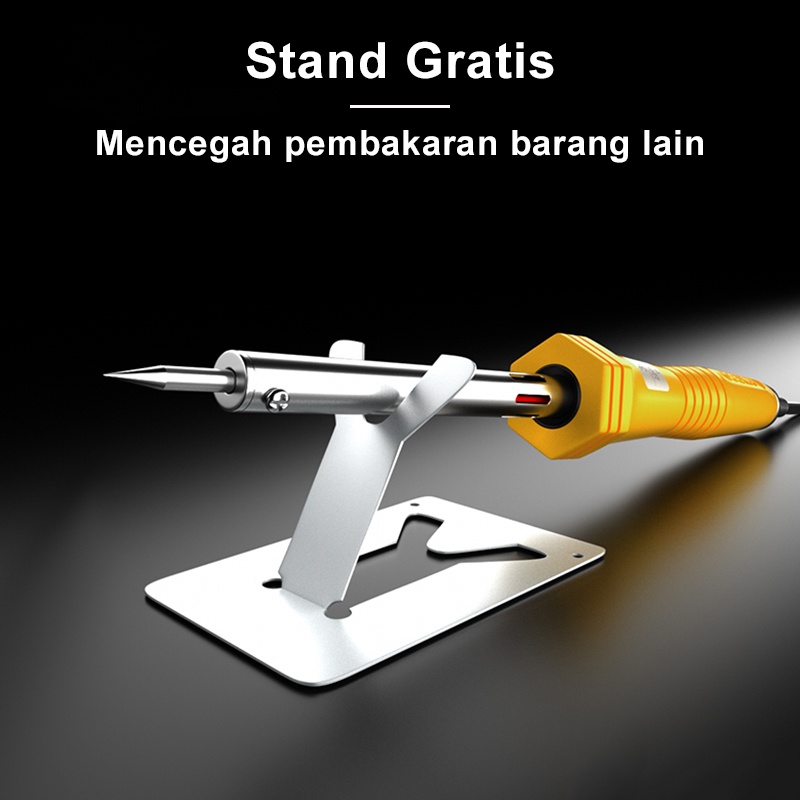 Deli Solder Listrik 40W 60W 350 ℃ Timah Solder Besi Tahan Karat Diameter 1mm Alat Perkakas Soldering Iron Solder Wire