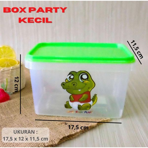 SP*Box Party Kecil Bening Warna FC /Sky Container Box / box penyimpanan serbaguna / box plastik