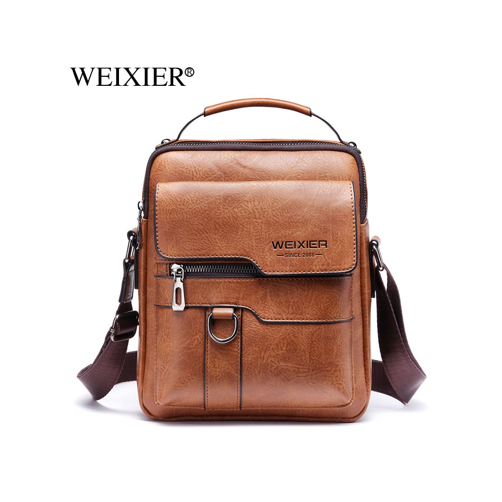 Tas Selempang/Sling Bag Pria Warna Coklat Muda PT