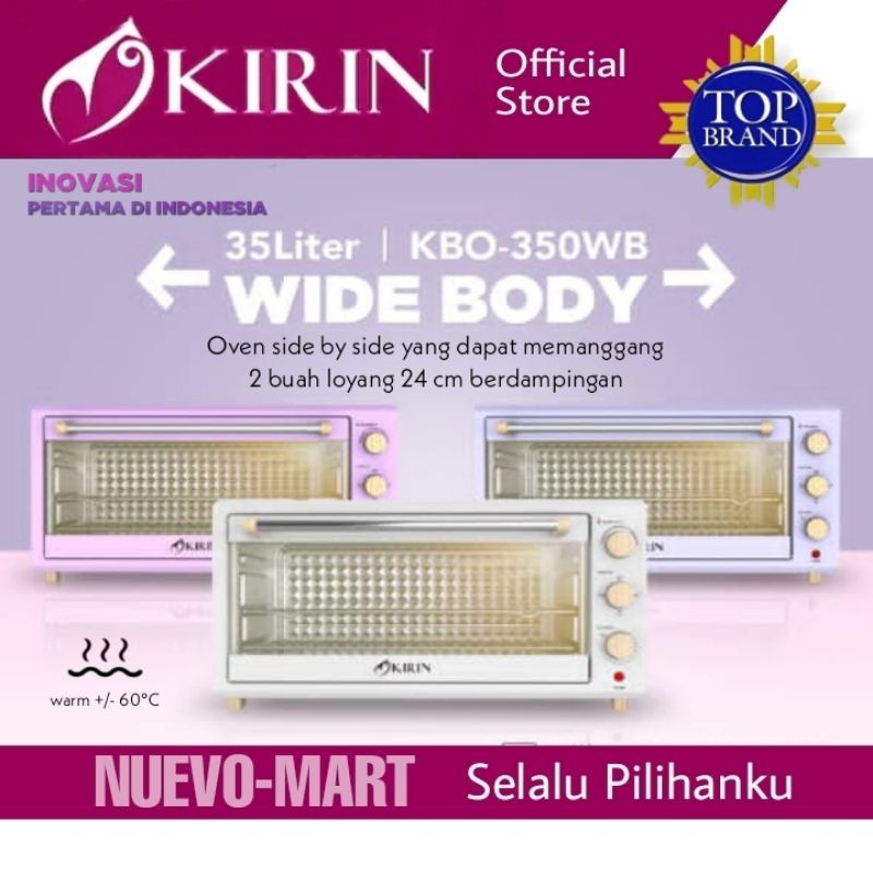 KIRIN Beauty Oven Listrik Wide Body 35L 35 Liter KBO-350WB KBO 350WB KBO 350 WB Pemanggang Makanan