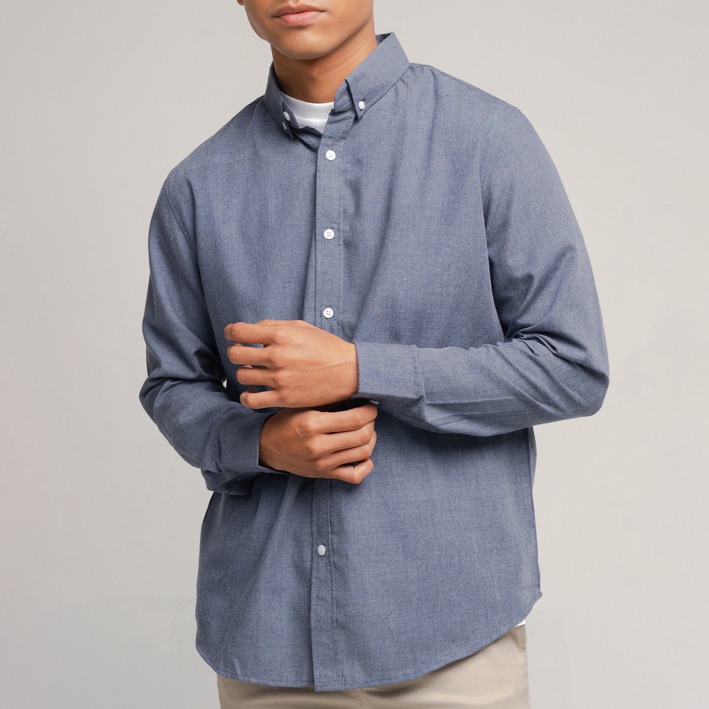 ORCA Kemeja Panjang Nova Basic Shirt Grey