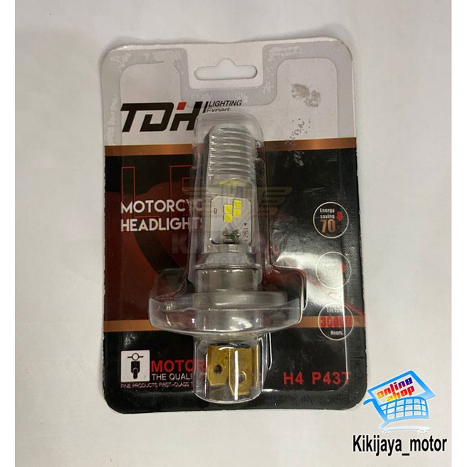 BOHLAM LED LAMPU DEPAN MOTOR TDH H4 WARNA PUTIH