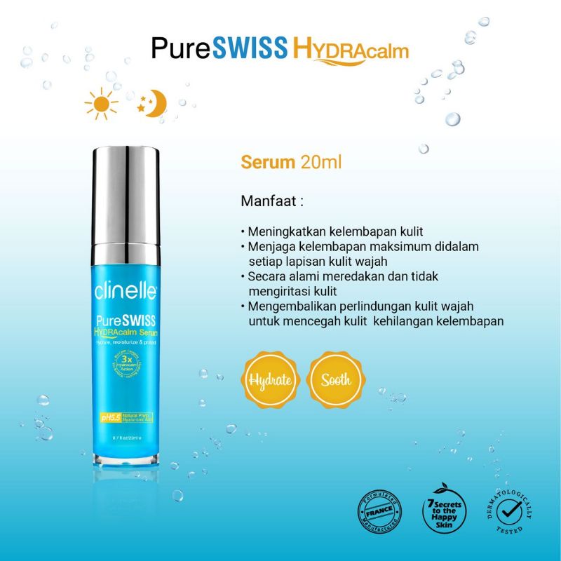 clinelle pureswiss hydracalm serum 20ml