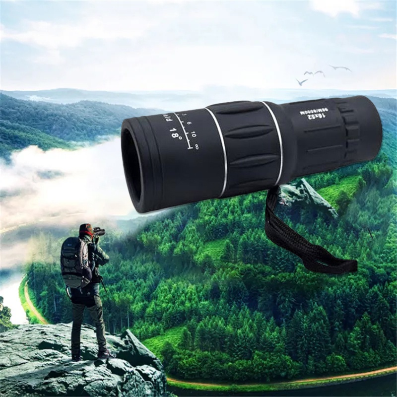 DELTA 16*52 Teropong Monocular Perbesaran Lensa Coating Jernih /Teleskop Lensa Zoom / Monocular 16*52 40mm Teropong Focus Jarak Jauh-7