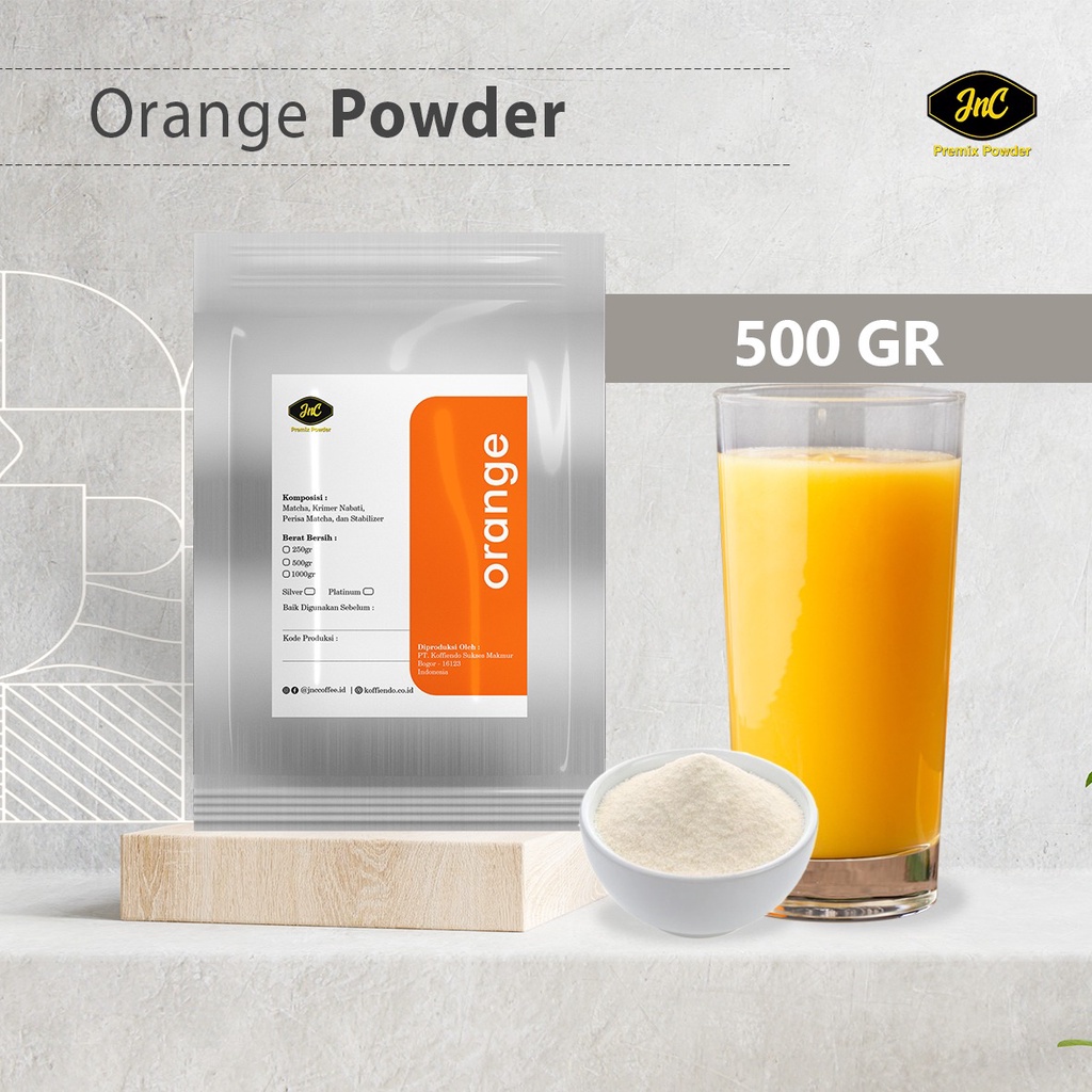 JnC Orange Powder 500gr / bubuk minuman jeruk