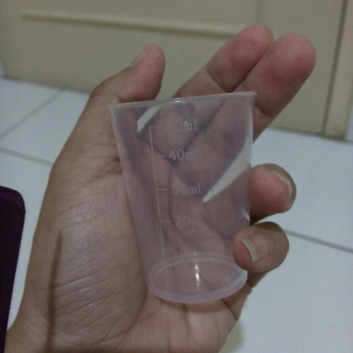 [Gelas Takar] Gelas Takar 50Ml Gelas Ukur 50Ml-Tanpa Tutup [Pengukur]