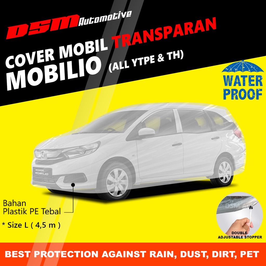 Cover Mobil Honda Mobilio Transparan / Plastik Tebal Waterproof Outdoor Indoor