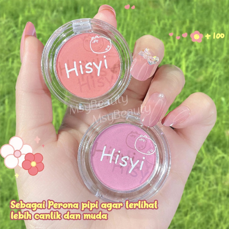 MSY 6 Colors Blush On Makeup Pallete Mineral Powder/Sweet Orange Perona Pipi/Red Rouge Lasting Natural Peach Blush