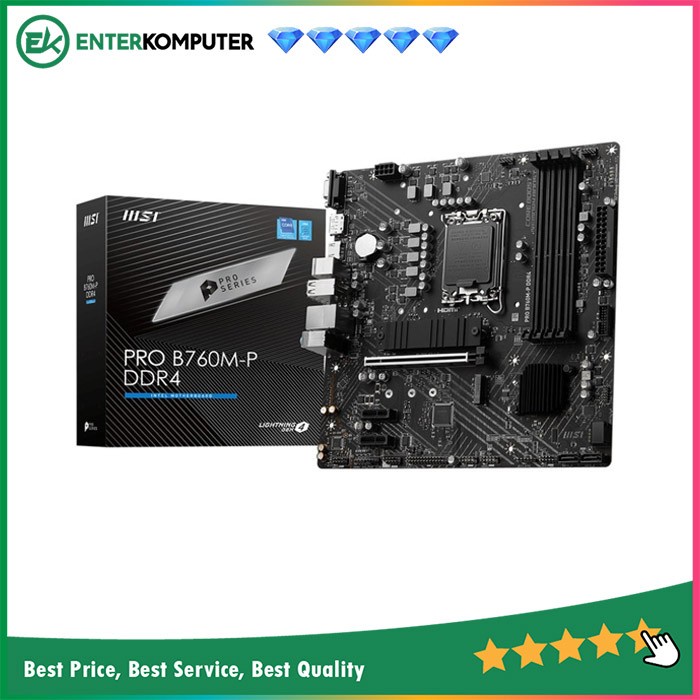 MSI PRO B760M-P DDR4 (LGA1700, B760, DDR4, USB3.2, SATA3)