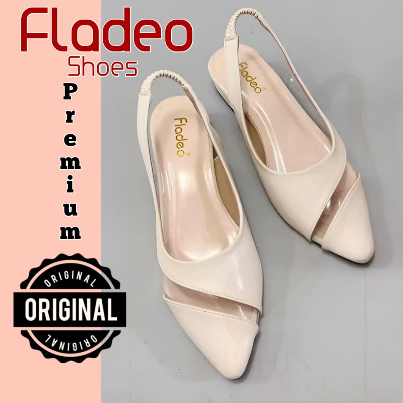 Sandal sendal wanita perempuan pesta kondangan hak 3 cm fladeo sandal bustong