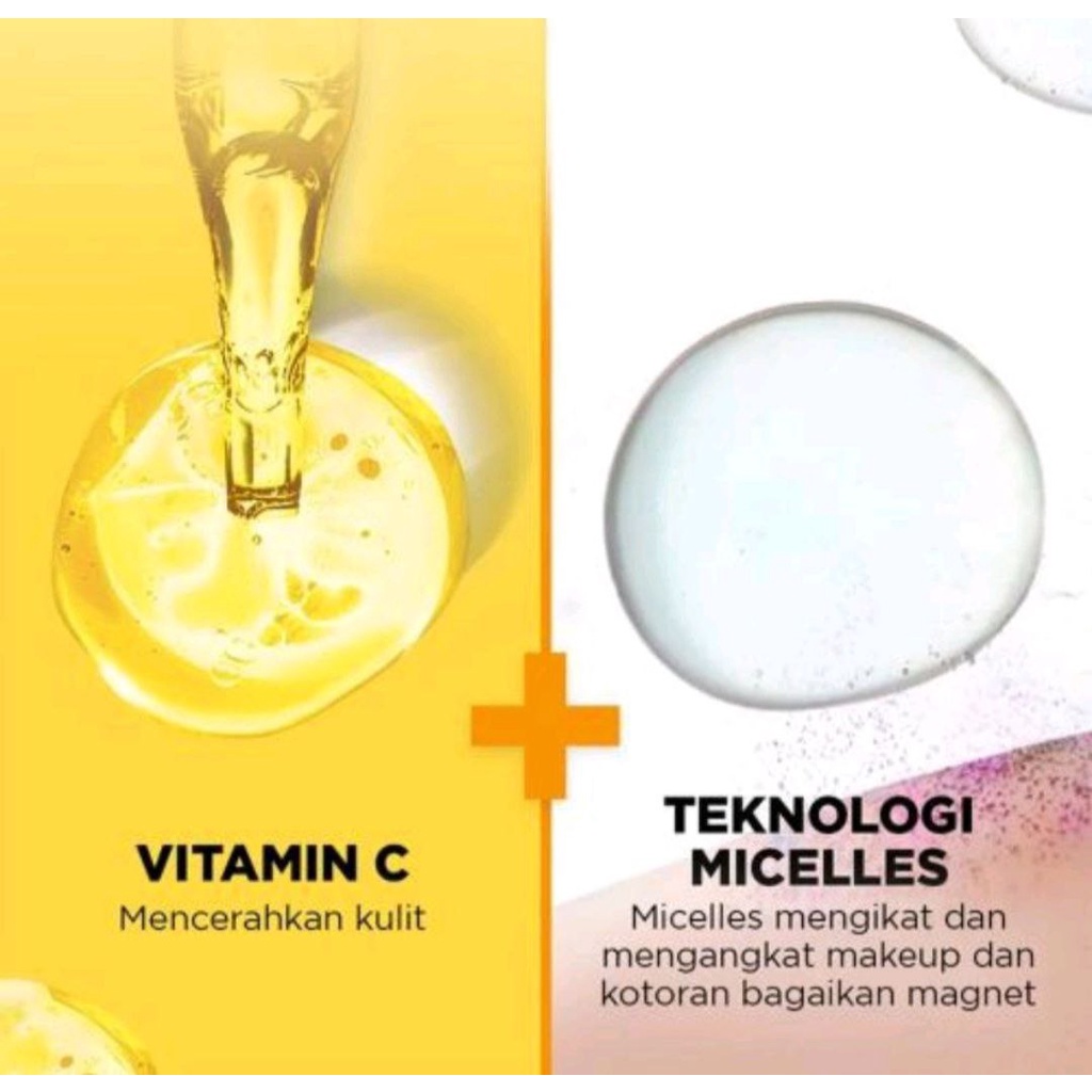 GARNIER MICELLAR WATER VITAMIN C PEMBERSIH MAKE UP REMOVER WAJAH 400ML