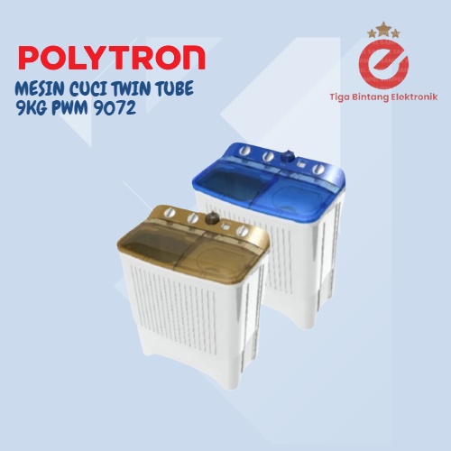 Mesin Cuci 2 Tabung Polytron PWM 9072 (9KG)