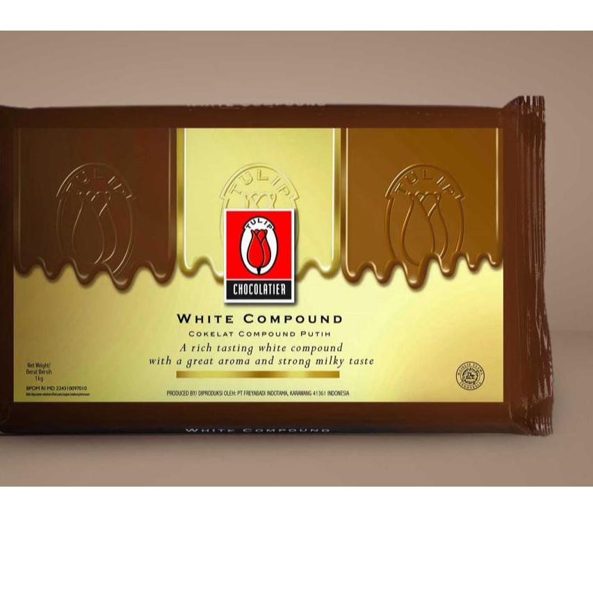 

۩ Coklat Tulip White Chocolate Compound - Tulip White 1kg ☏