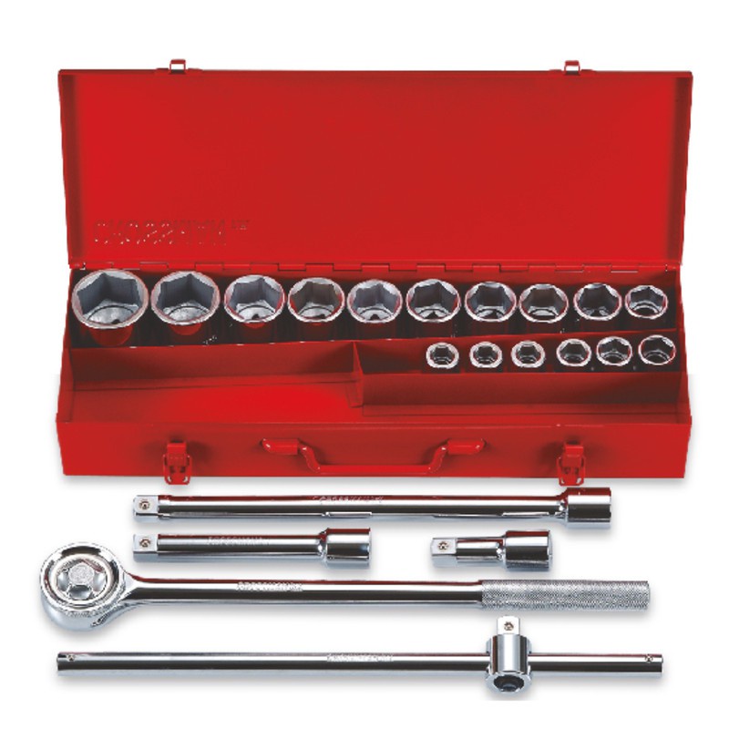 GESTAR/CROSSMAN-Set Kunci Shock 3/4 Dr. Socket Set-21pc Metric 12pt