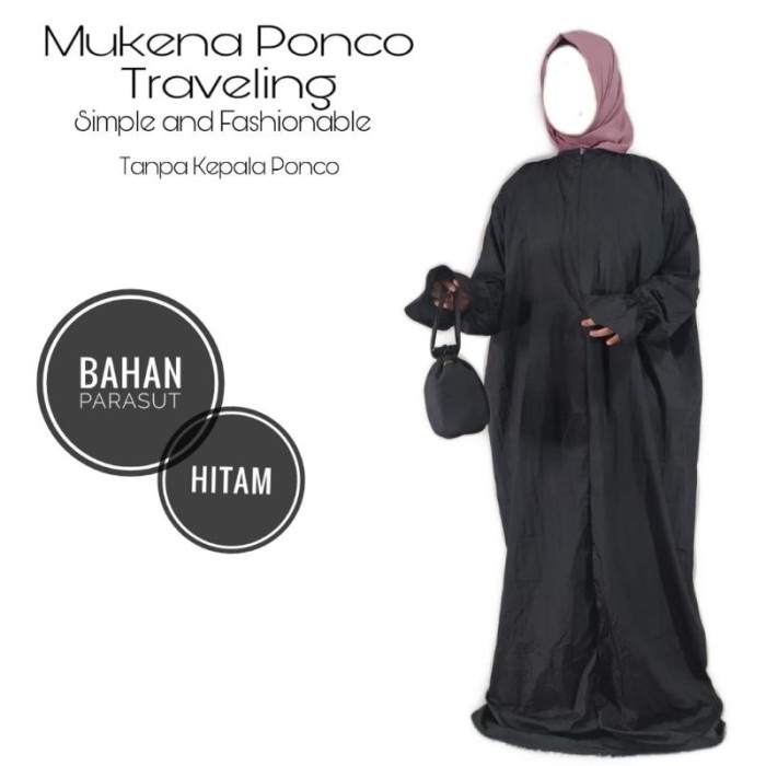 Mp23 Mukena Parasut Premium Krinkel Ponco Terusan Dewasa Ecer Grosir