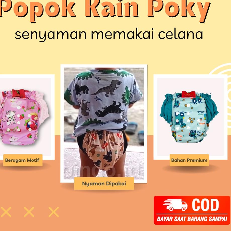 ✿ Clodi POKY-Premium Paket TRIPLE BONUS POPOK KAIN BAYI & ANAK Berkancing Cloth Diaper Bayi Dapat Di