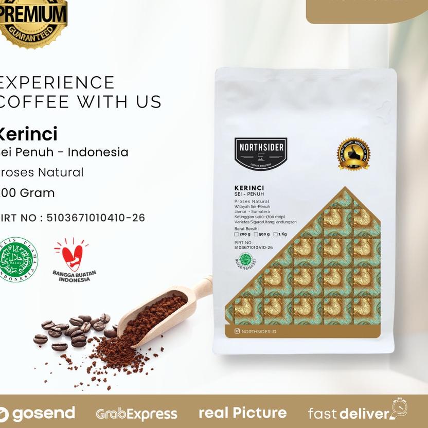 

✴ BIJI KOPI ARABIKA KERINCI SUNGAI PENUH NATURAL - 200GR NORTHSIDER COFFEE ◄
