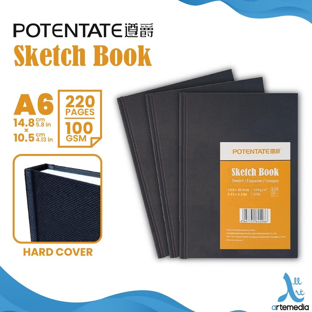 Buku Sketsa Potentate Hard Cover A6 Stitch Bound Sketchbook