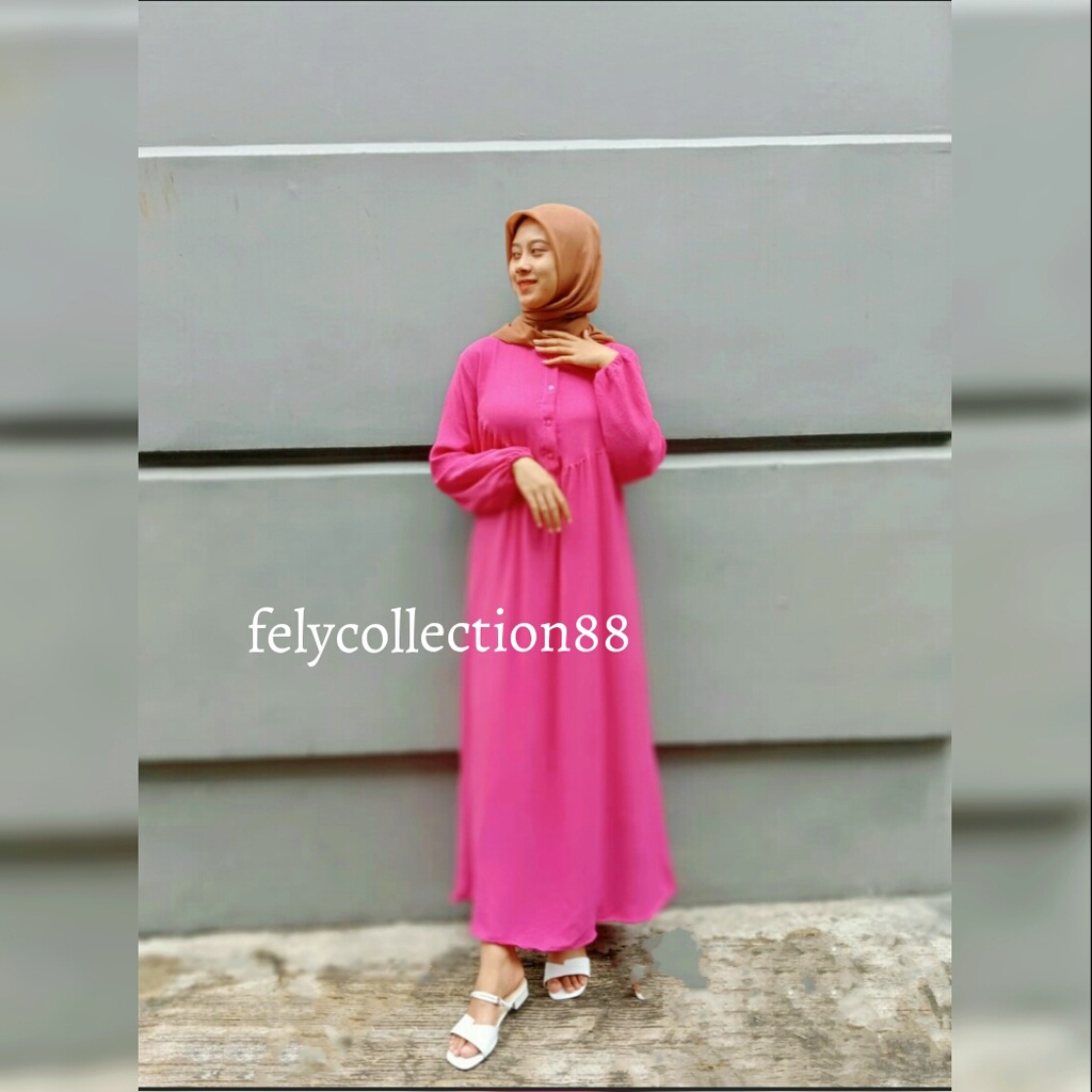 ANYA DRESS MAXY - GAMIS WANITA CRINKLE AIRFLOW