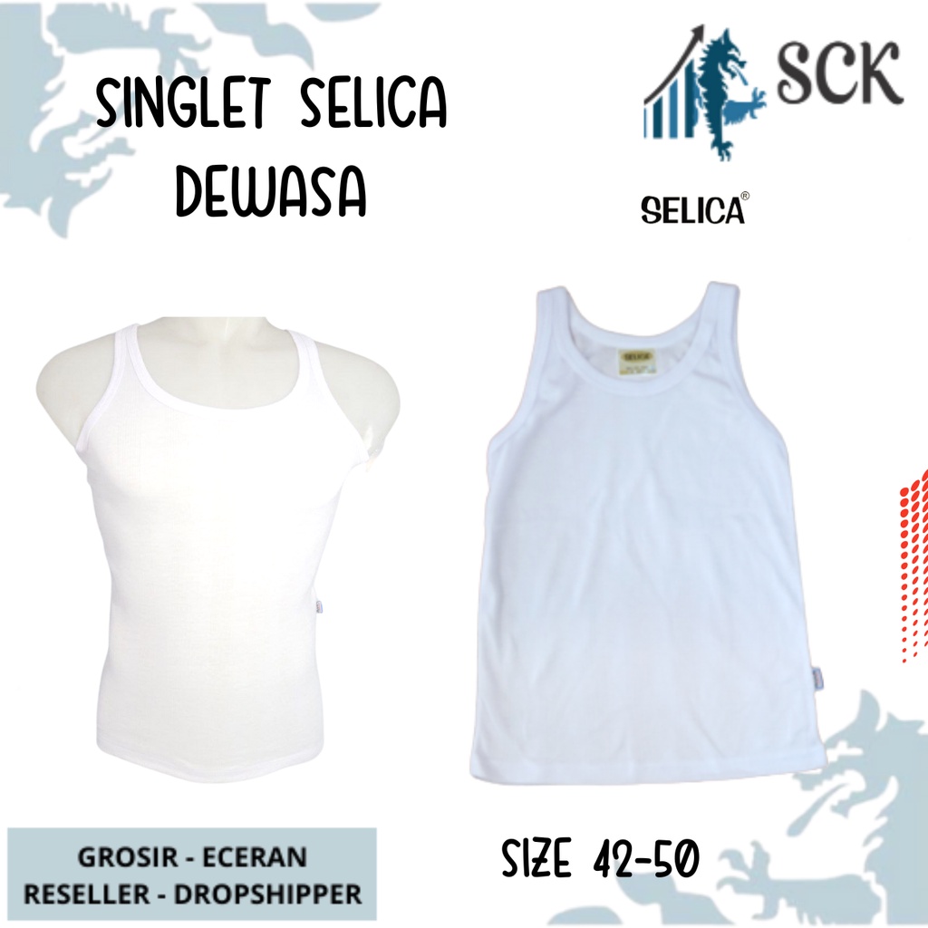 Kaos Dalam SELICA DEWASA INACO Putih / Singlet Dewasa Kaos Putih Pria Dewasa - sckmenwear GROSIR