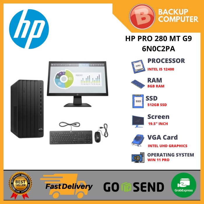 PC HP PRO 280 MT G9 6N0C2PA I5 12400