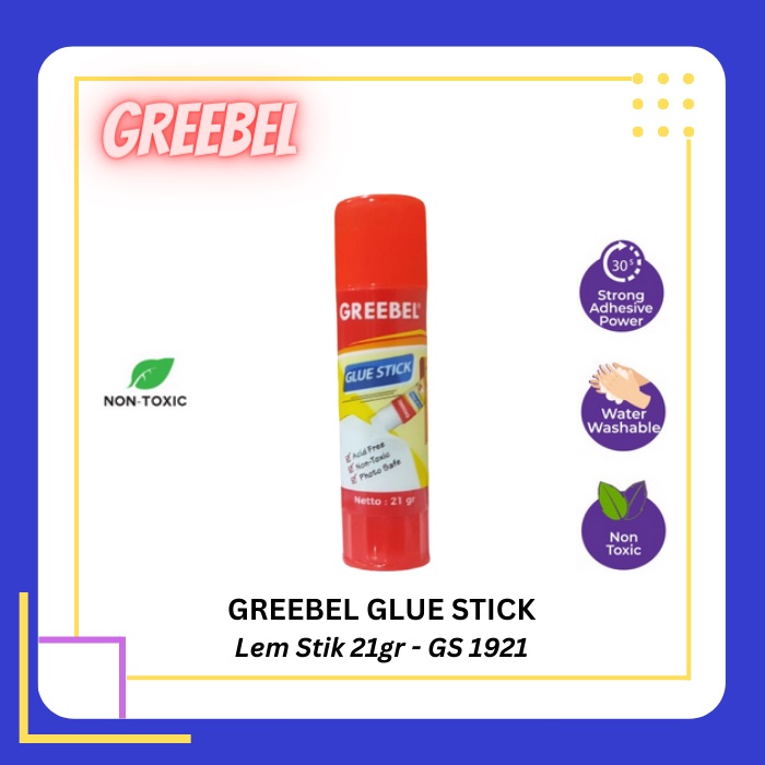 

GREEBEL Glue Stick 21gr - Lem Kertas Stik GS 1921 - 1 pcs