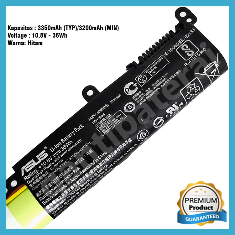 Original Baterai ASUS X541UA X541UV F541UA R541UA X541SA A31N1601