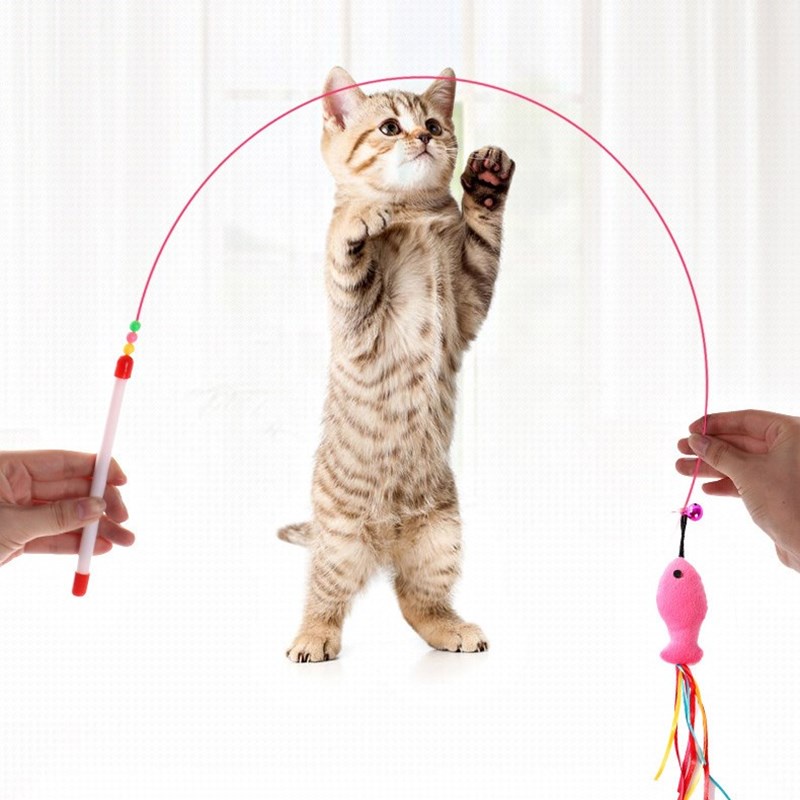 CAT TEASER - Mainan Kucing Stick Kawat Lentur / Cat Toy