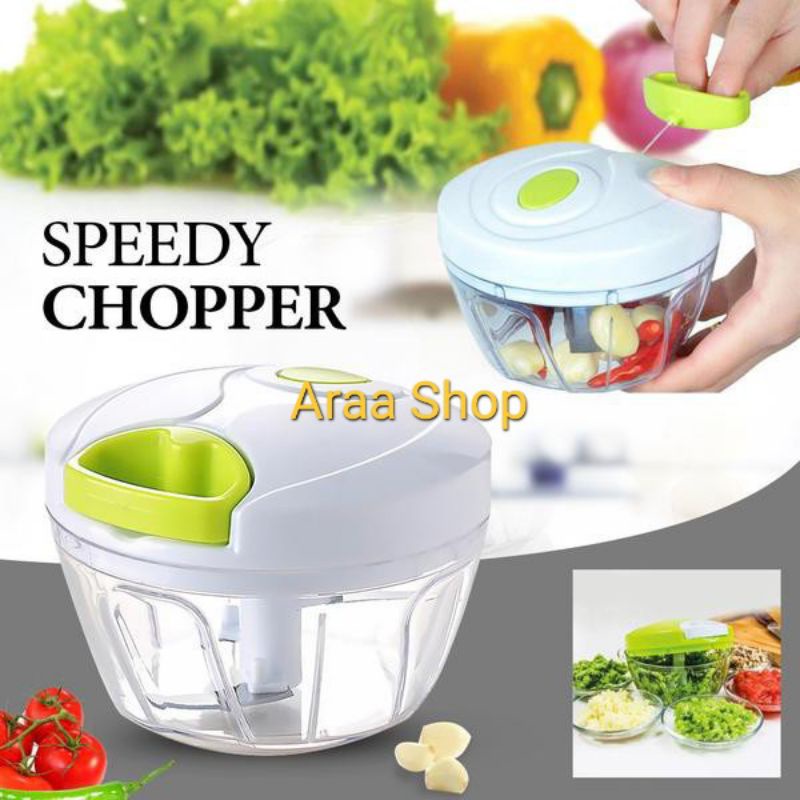Mini Hand Blender Manual Tarik Speedy Chopper Tanpa Listrik Cooper Blender Serbaguna Penggiling Dagi